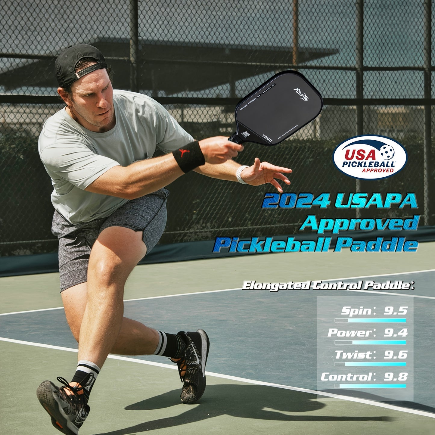 Amoswiz T800 Carbon Fiber Pickleball Paddle