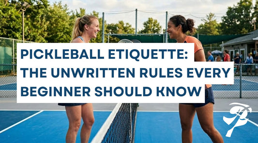 Pickleball players tapping paddles at the net after a friendly game