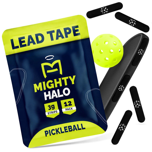 MIGHTY HALO Lead Tape for Pickleball Paddles - 12 Pre-Cut 3g Strips