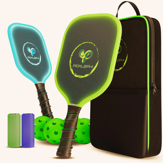 Picklephi Glow-in-the-Dark Pickleball Paddle Set