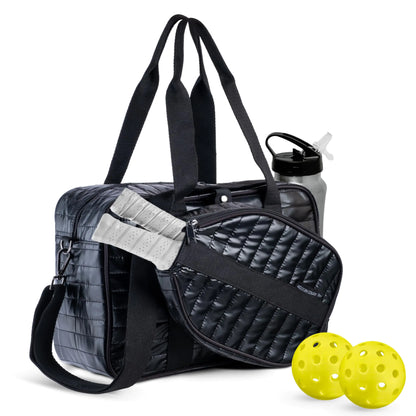 Pickleball Bag with Detachable Paddle Cover & Water Bottle Holder