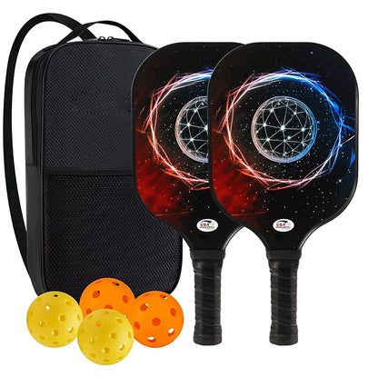 USAPA Approved Pickleball Paddle Set (2 Paddles, 4 Balls, Bag)