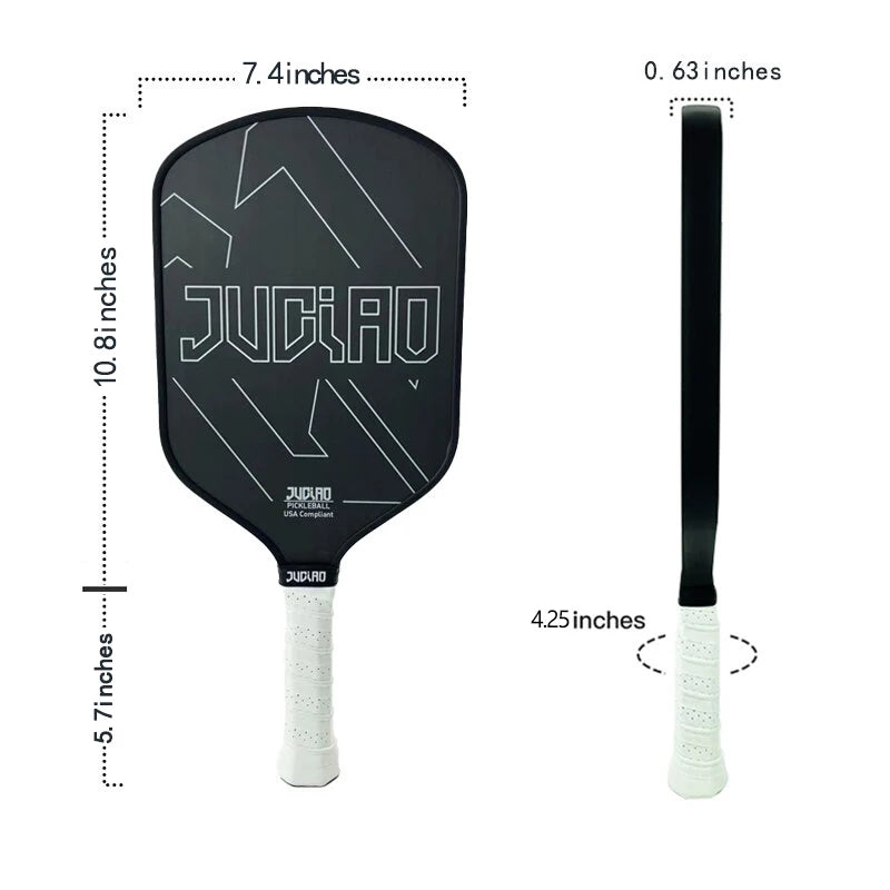 Juciao Elongated Face Pickleball Paddle with High Grit & Spin