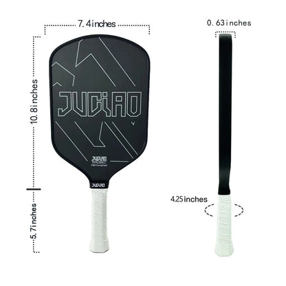 Juciao Elongated Face Pickleball Paddle with High Grit & Spin