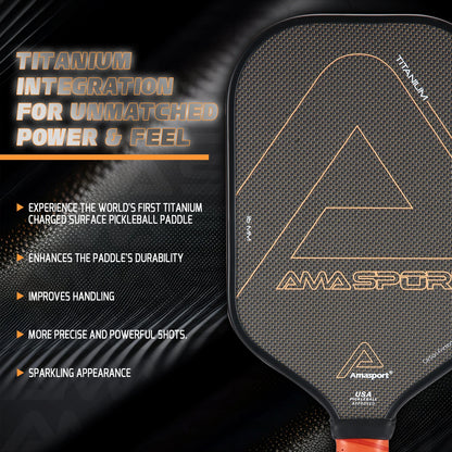 AMASPORT Titanium Carbon Pickleball Paddle