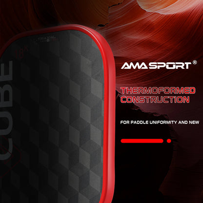 AMASPORT 18K Cube Carbon Fiber Pickleball Paddle