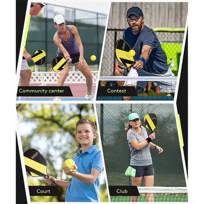 USAPA Approved Pickleball Paddle Set (2 Paddles, 4 Balls, Bag)