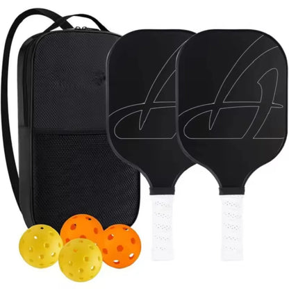 USAPA Approved Pickleball Paddle Set (2 Paddles, 4 Balls, Bag)