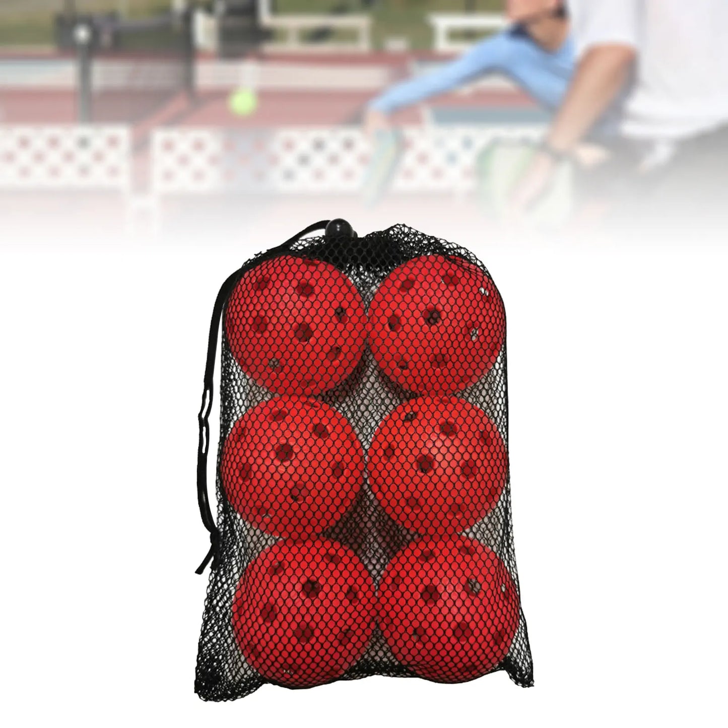 High-Visibility Pickleballs - Set of 6 with Mesh Bag - Indoor/Outdoor