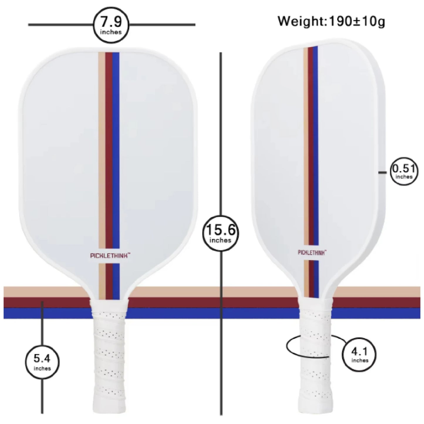 PickleTech Thermoformed Carbon Fiber Pickleball Paddle