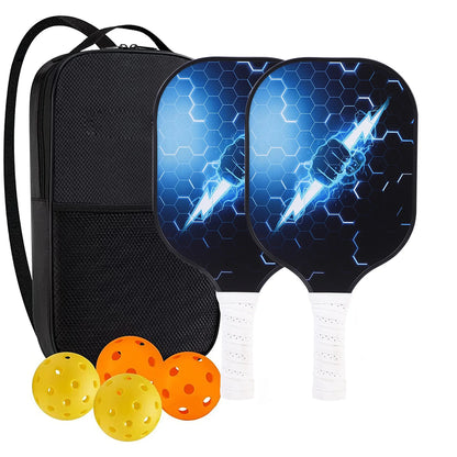 USAPA Approved Pickleball Paddle Set (2 Paddles, 4 Balls, Bag)