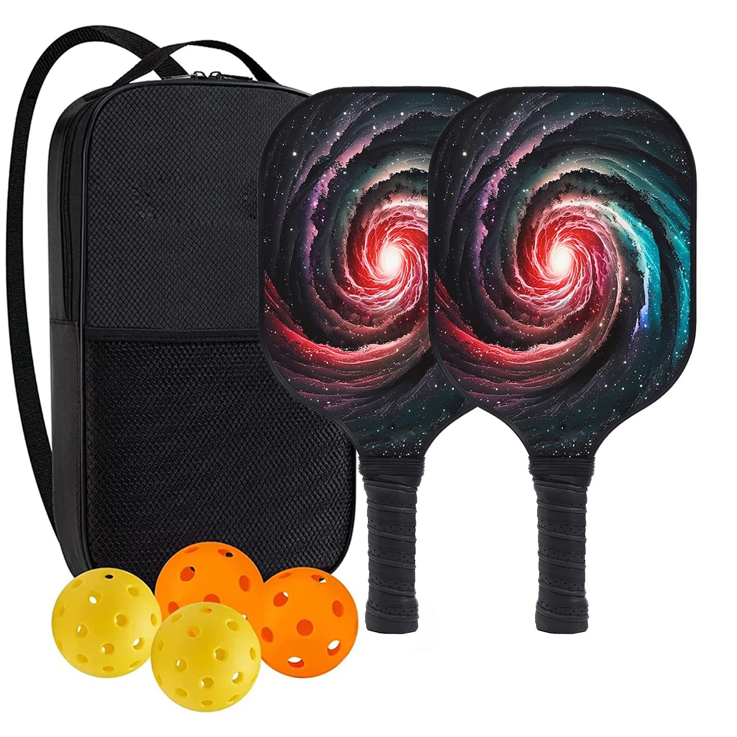 USAPA Approved Pickleball Paddle Set (2 Paddles, 4 Balls, Bag)