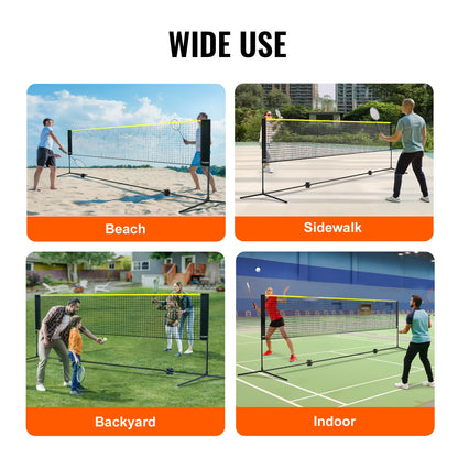 VEVOR Adjustable Multi-Sport Net: Badminton, Volleyball, Pickleball, Tennis (10/14/17FT)