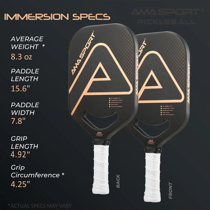 AMASPORT 3K Carbon Fiber Pickleball Paddle