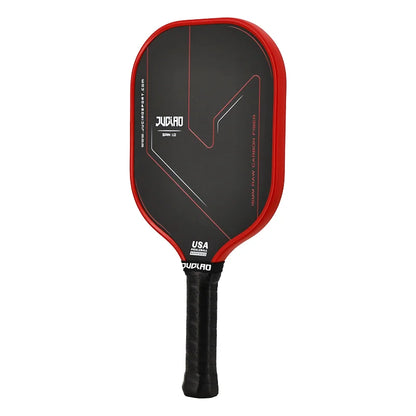JUCIAO Thermoformed T700 Raw Carbon Fiber USAPA Pickleball Paddle with Spin Texture & Foam Edge (Long Handle)