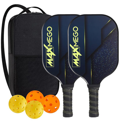 USAPA Approved Pickleball Paddle Set (2 Paddles, 4 Balls, Bag)
