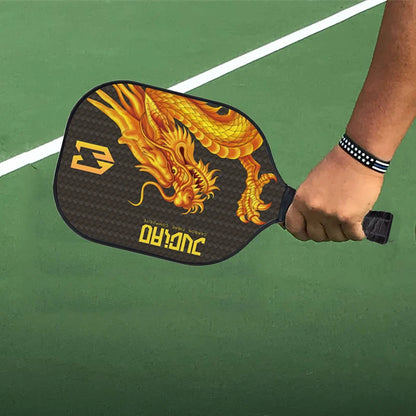 Juciao 16MM Carbon Fiber Pickleball Paddle with Dragon Detail