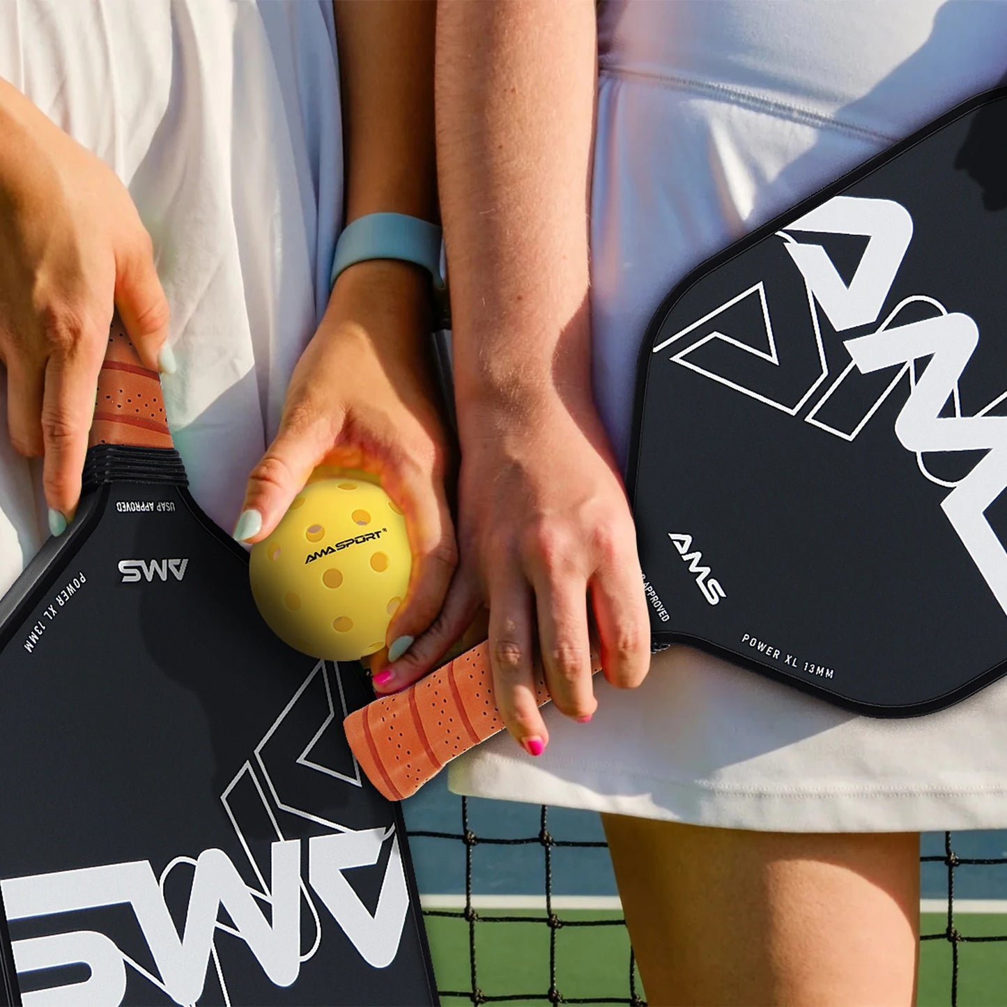 AMASPORT Fiberglass/Graphite Pickleball Set