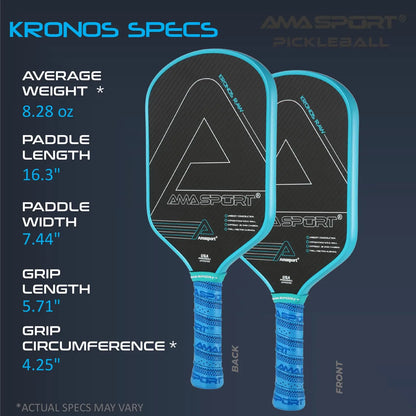 AMASPORT Kronos Raw Pickleball Paddle with Cover Bag