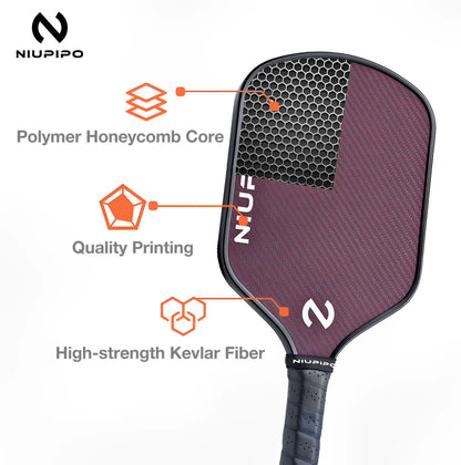 Niupipo 16MM Kevlar Thermoformed Uni-body Pickleball Paddle