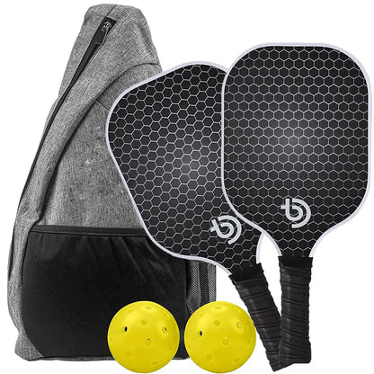 Lightweight Graphite Carbon Fiber Pickleball Paddles Set