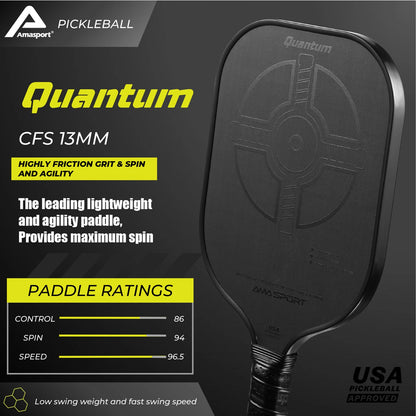 AMASPORT Pickleball Paddle with High Grit & Spin and Agility