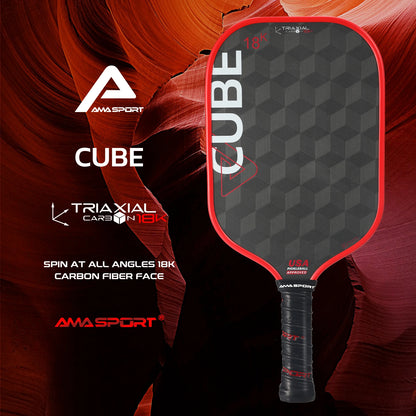 AMASPORT 18K Cube Carbon Fiber Pickleball Paddle