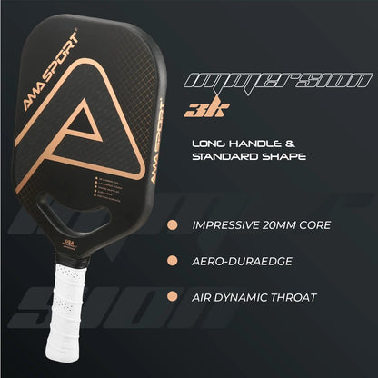 AMASPORT 3K Carbon Fiber Pickleball Paddle