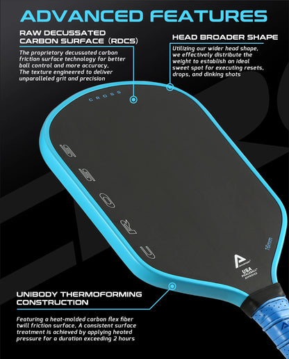 AMASPORT Cross Tech Pickleball Paddle with Paddle Cover