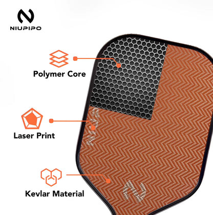 Niupipo Aramid Kevlar Fiber Fabric Pickleball Paddle