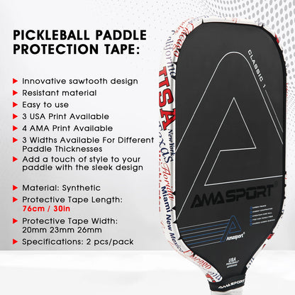 AMASPORT 2023 Pickleball Paddle Protection Tape - 20mm/23mm/26mm