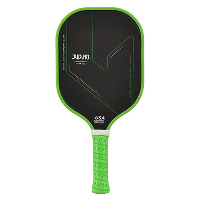 JUCIAO Thermoformed T700 Raw Carbon Fiber USAPA Pickleball Paddle with Spin Texture & Foam Edge (Long Handle)