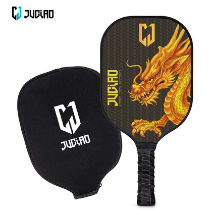 Juciao 16MM Carbon Fiber Pickleball Paddle with Dragon Detail