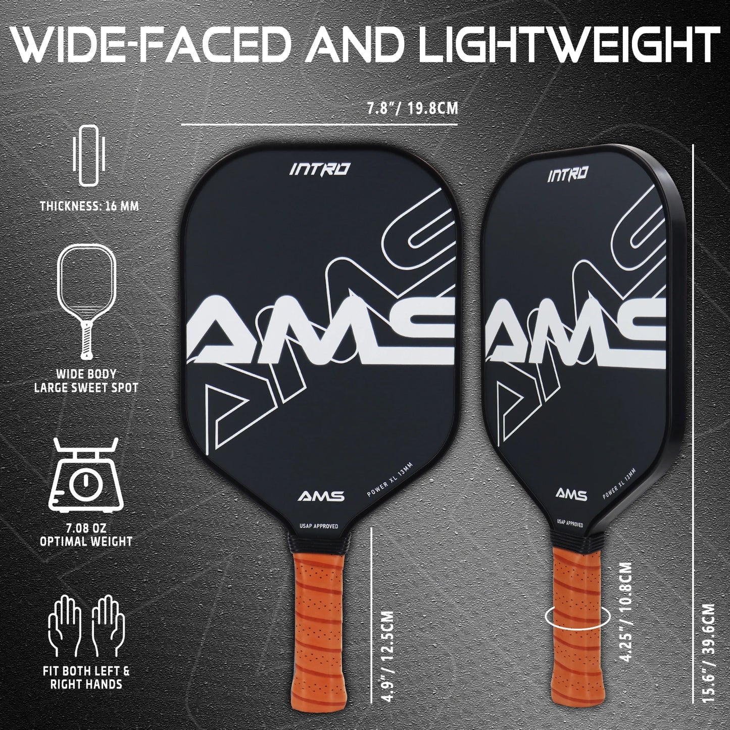 AMASPORT Fiberglass/Graphite Pickleball Set