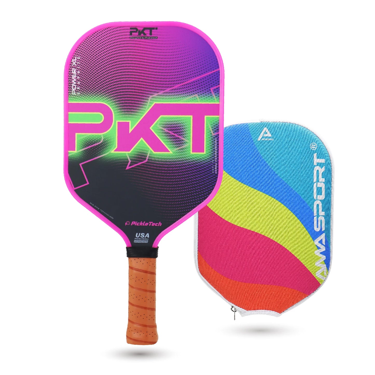 PickleTech Thermoformed Carbon Fiber Pickleball Paddle