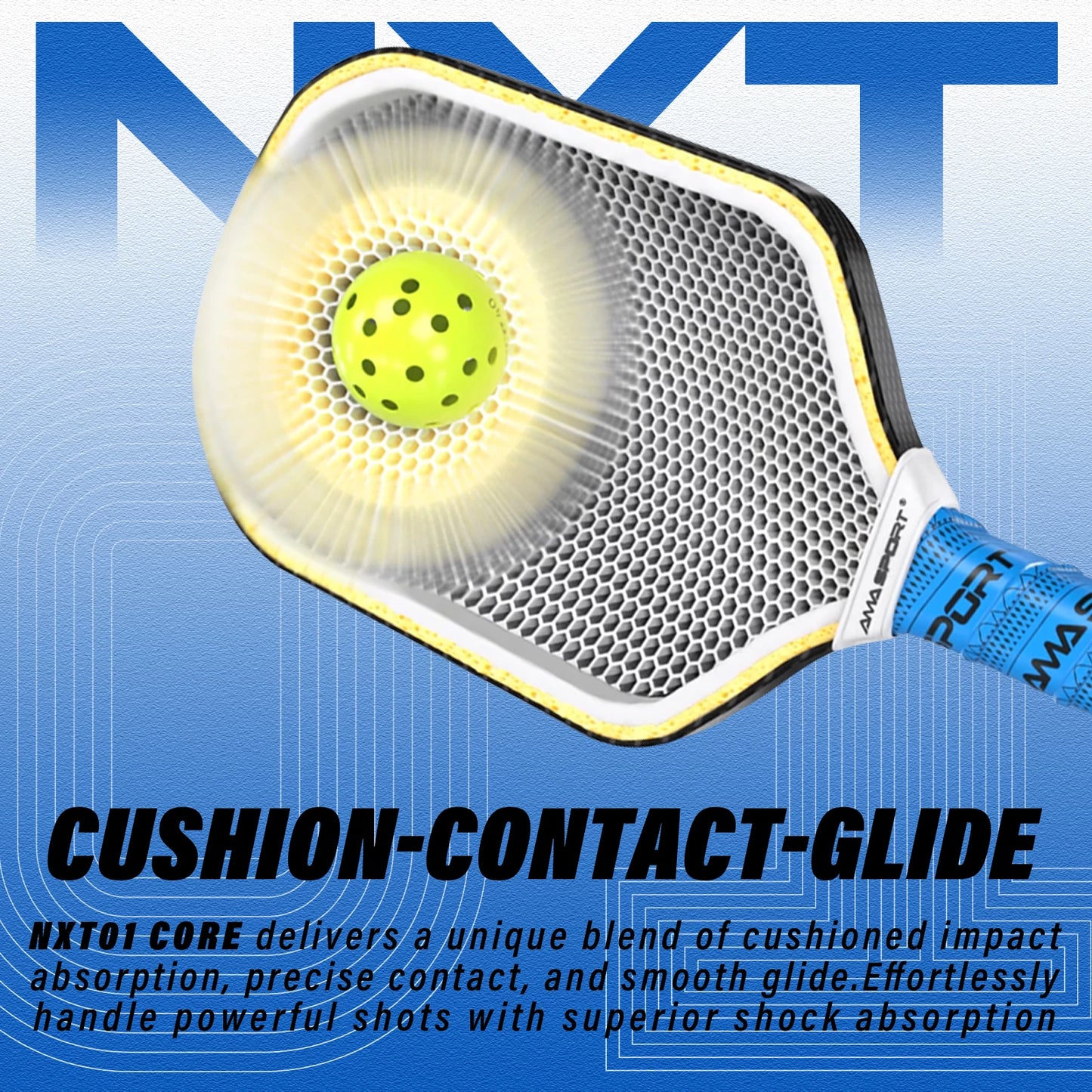 AMASPORT NXT01 Carbon-Encased Frame Pickleball Paddle