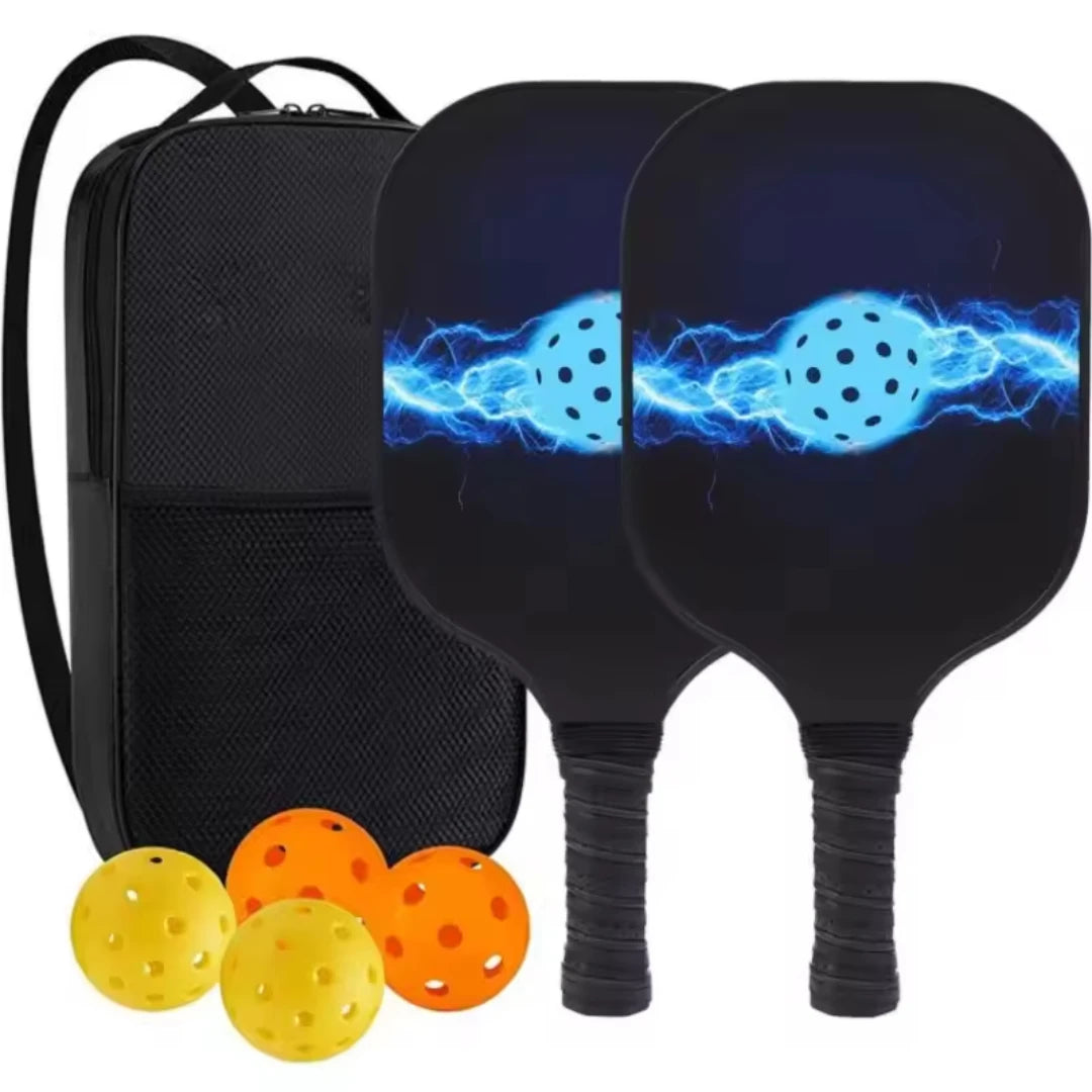 USAPA Approved Pickleball Paddle Set (2 Paddles, 4 Balls, Bag)