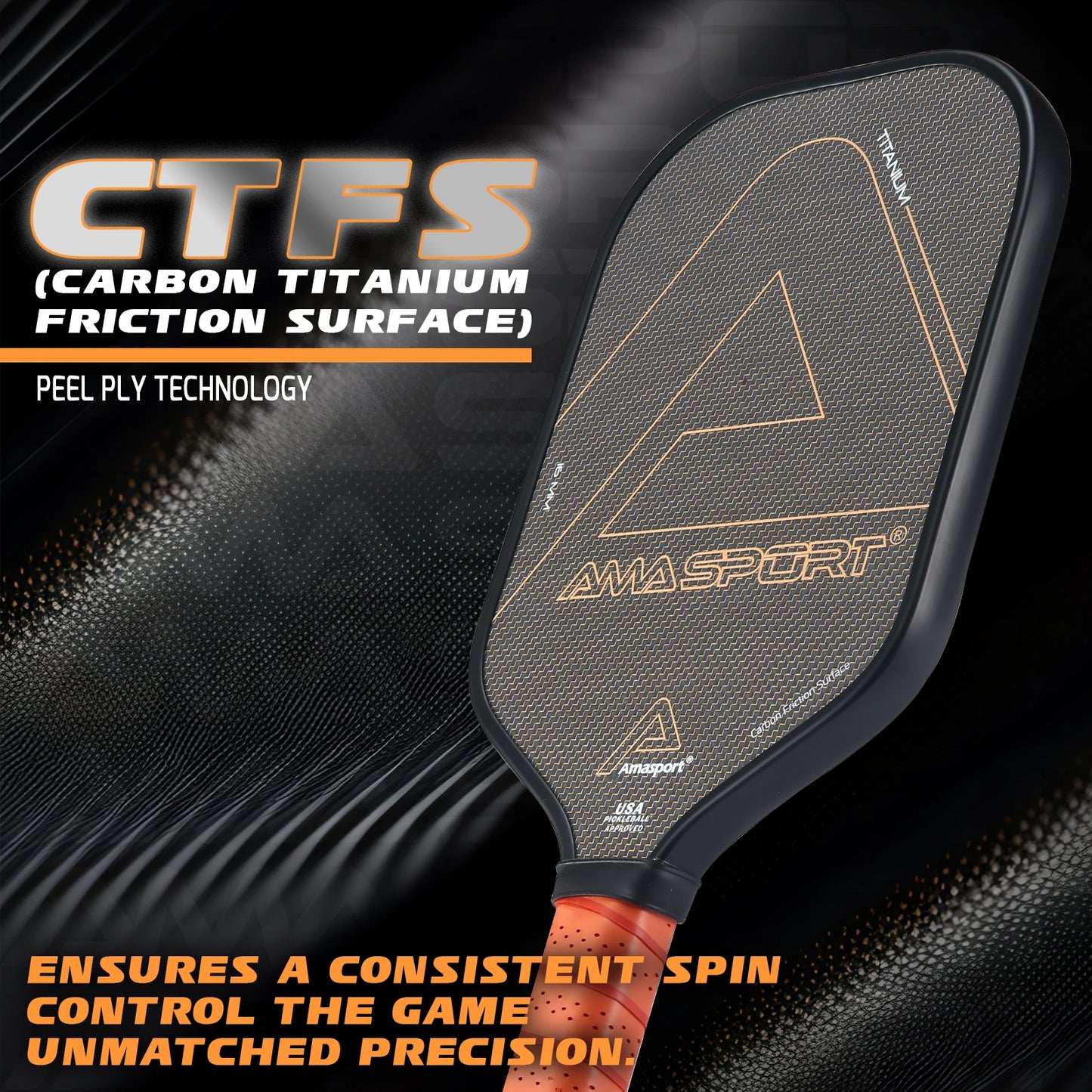 AMASPORT Titanium Carbon Pickleball Paddle