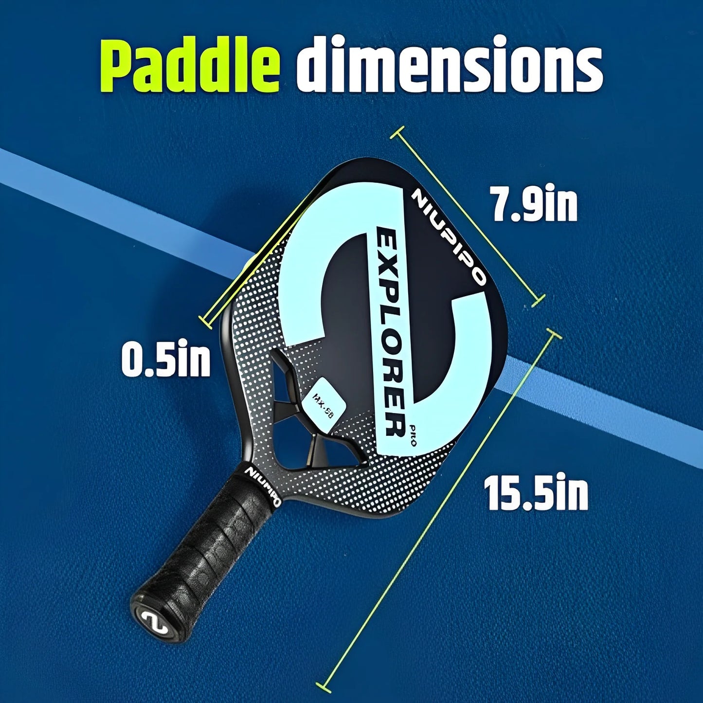 Niupipo MX-58 Carbon Fiber Pickleball Paddle