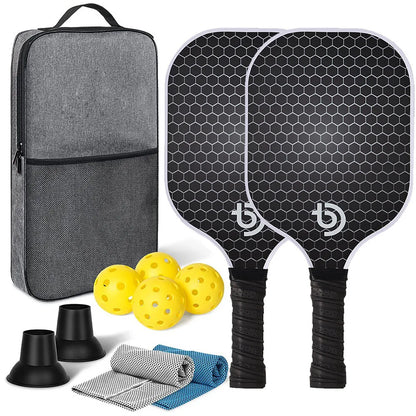 Lightweight Graphite Carbon Fiber Pickleball Paddles Set