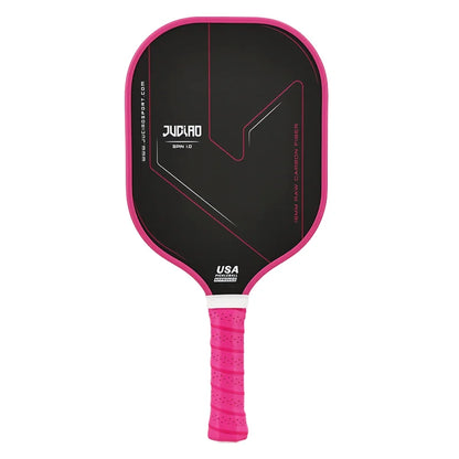JUCIAO Thermoformed T700 Raw Carbon Fiber USAPA Pickleball Paddle with Spin Texture & Foam Edge (Long Handle)