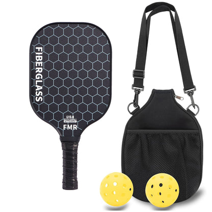 Fiberglass Pickleball Paddle Set (2 Paddles & 4 Balls)