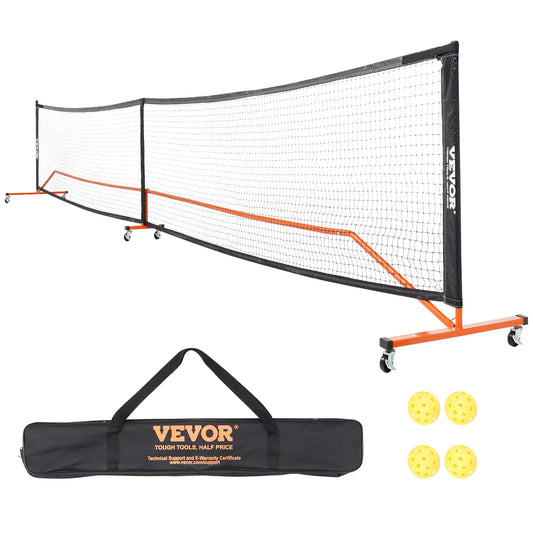 VEVOR 22FT Regulation Pickleball Net Set with Wheels & Carry Bag