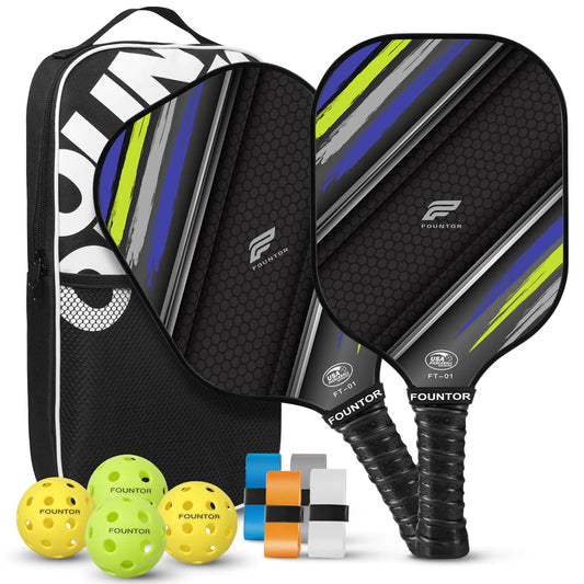 Fountor Carbon Fiber Pickleball Paddle Set - 2 Pack