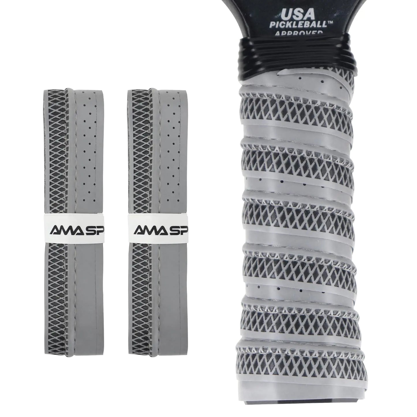 AMASPORT Pickleball Grip Tape (2 Pack) - Anti-Slip Ribbed Overgrip