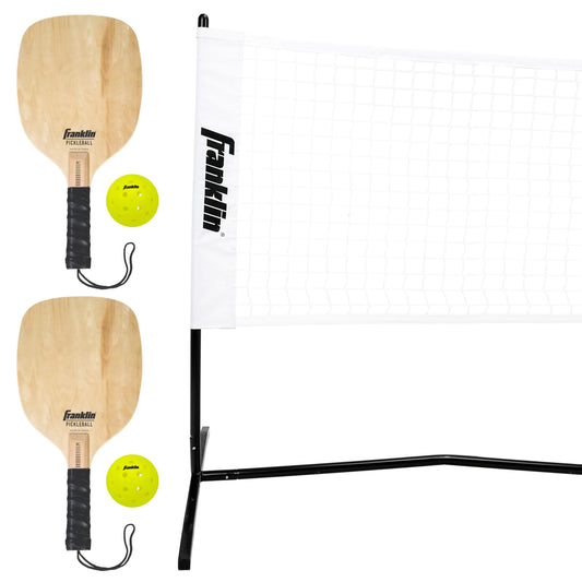Franklin Sports Half Court Pickleball Starter Set with Net, Paddles & Balls