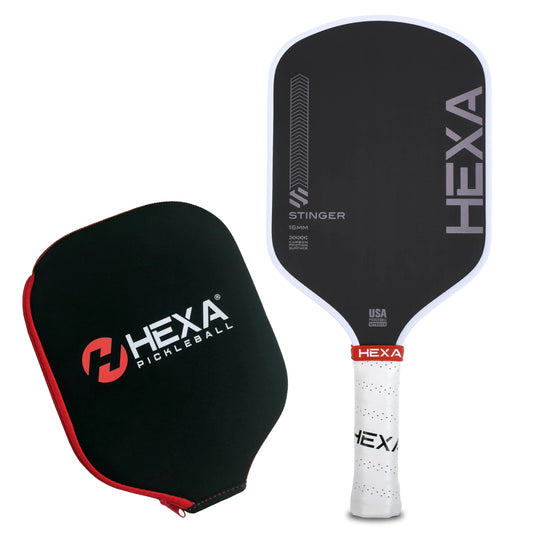 Hexa Stinger Raw Carbon Fiber Pickleball Paddle - Ultimate Spin & Control