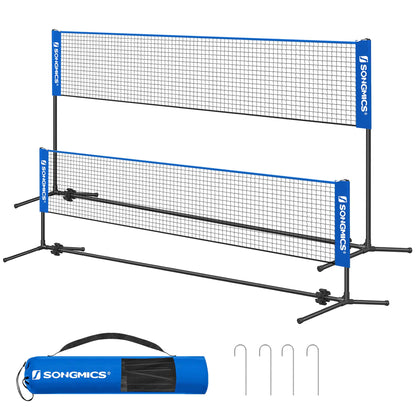 SONGMICS 16.5 ft Portable & Adjustable Pickleball, Badminton, Volleyball, and Tennis Net