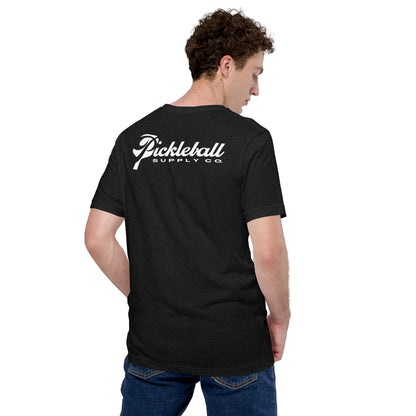 Pickleball Novelty Black/Navy Unisex t-shirt - Pickleball Supply Co